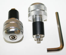 Load image into Gallery viewer, Universal Knurled Handlebar End Plug Set - Silver - 7/8"