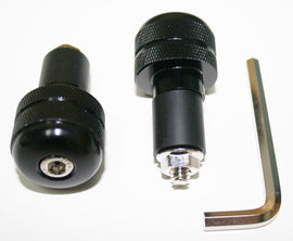 Universal Knurled Handlebar End Plug Set - Black - 7/8