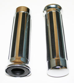 Universal Slotted Buffalo Chrome Grips - 7/8