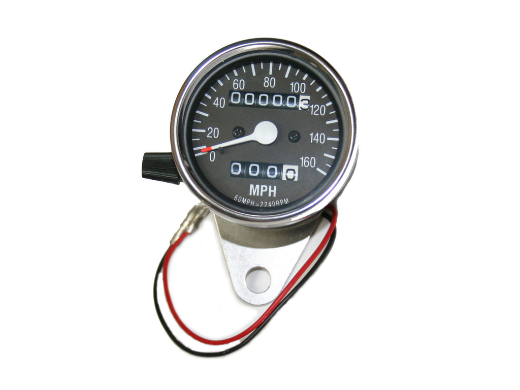 Speedometer - 2.25" - Black Face - MPH - XS650 Direct