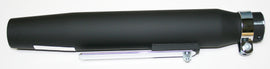 Universal Flat Black Tapered Muffler w Non Removeable Baffle - 16.25