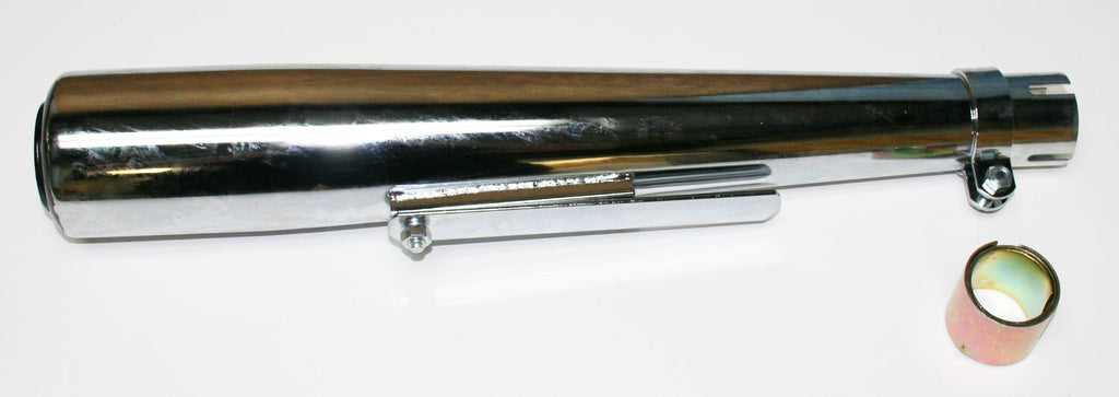 Universal Chrome Straight XS Style Muffler - 21" Long