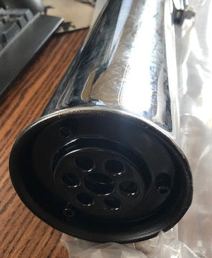 Universal Chrome Straight Megaphone Muffler - 23" Long