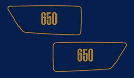 Side Cover Decals - XS650 - 1977 (Bountiful Blue) - XS650 Direct