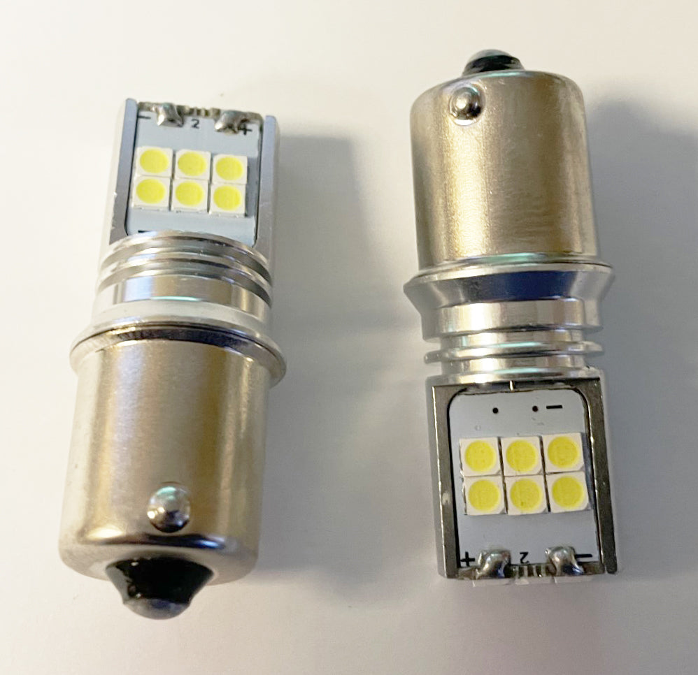 Universal 1156 White LED Indicator Bulb Set/2