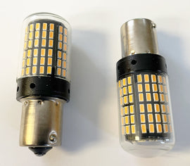 Universal 1156 Amber LED Indicator Bulb Set/2