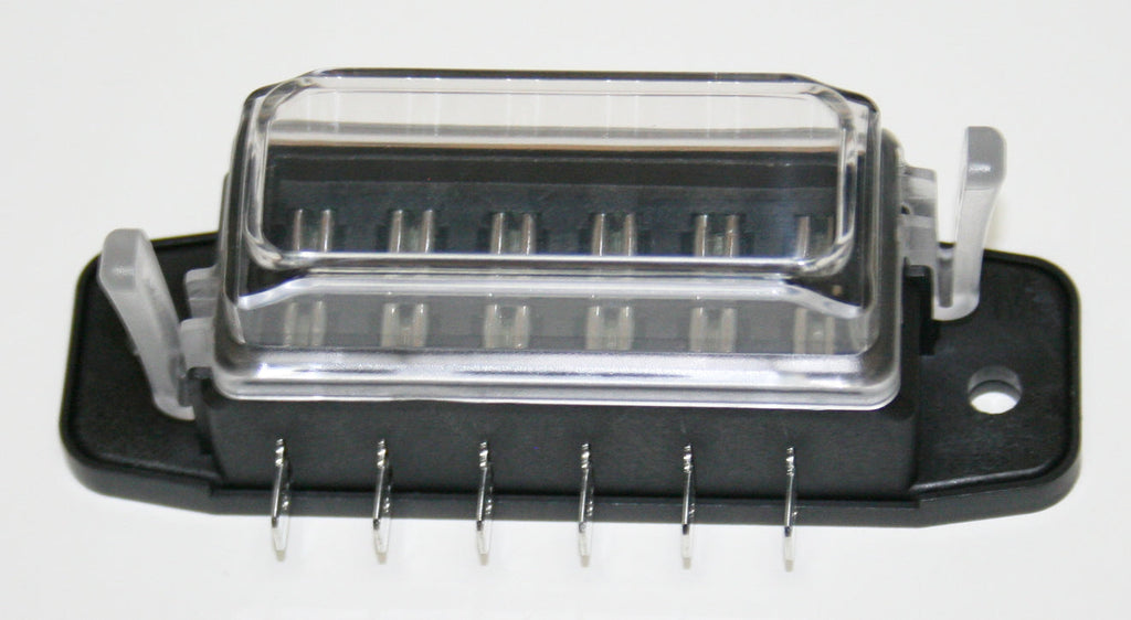 Universal Deluxe 6-Way Fuse Block for Mini or Standard Plug in Fuses