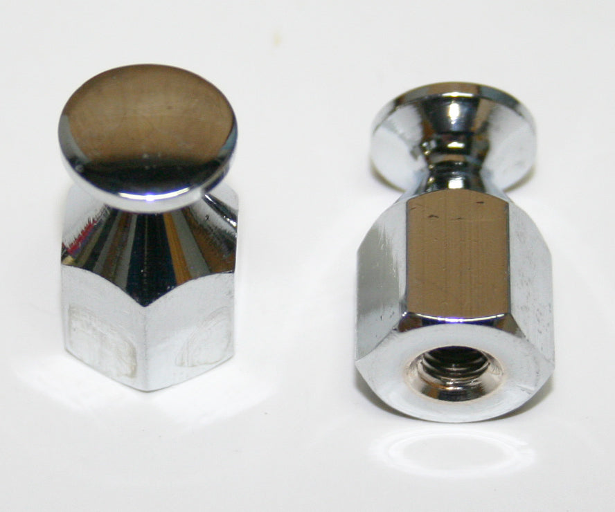 Universal Chrome Bungee Nut Set/2-6mm x 1.00mm