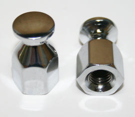 Universal Chrome Bungee Nut Set/2-8mm x 1.25mm