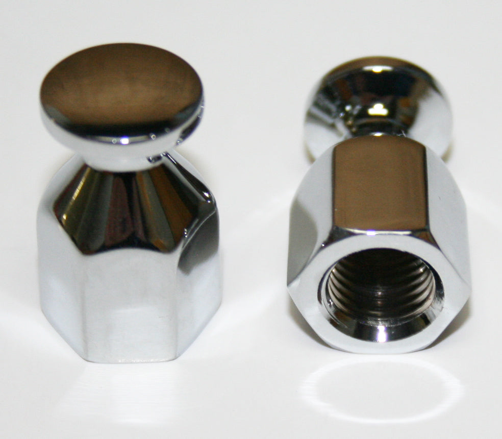 Universal Chrome Bungee Nut Set/2-10mm x 1.25mm