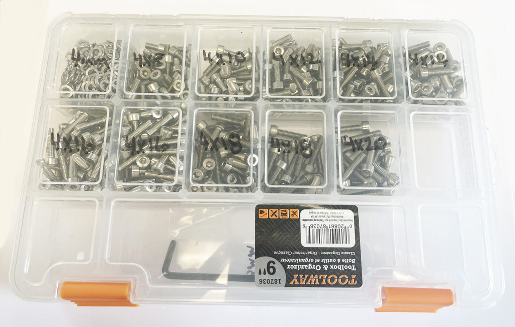 Universal Carb Rebuild Shop Kit - 4mm x 800 Bolt/Washer Assortment
