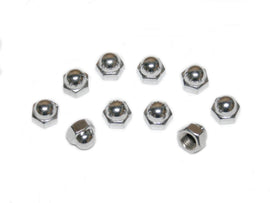 8mm. Chrome Crown Nuts - Pack/10 - XS650 Direct