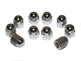 10mm. Chrome Crown Nuts - Pack/10 (49-0756) - XS650 Direct