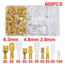 Load image into Gallery viewer, Universal 600Pc Flat Style Pin Connector Set with Covers in Plastic Storage Case