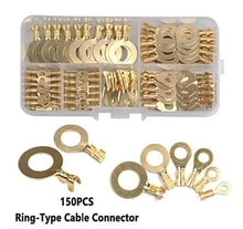 Load image into Gallery viewer, Universal 150 Pc Ring Type Terminal Crimp Set with Plastic Case