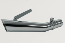 Load image into Gallery viewer, Universal Chrome Upswept Slash Cut Megaphone Muffler - 19 1/2" Long