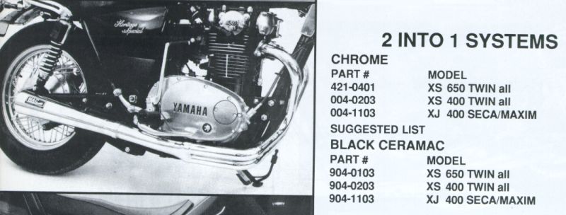 2 Into 1 Exhaust System – XS650 Direct